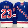 Men's New York Rangers #23 Adam Fox Royal 2024-25 Home With A Patch Stitched Hockey Jersey