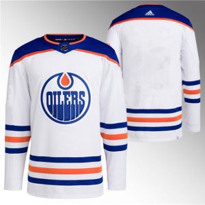Men's Edmonton Oilers Blank White Stitched Jersey