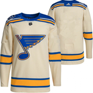 Men's St. Louis Blues Cream Blank Winter Classic Stitched Jersey