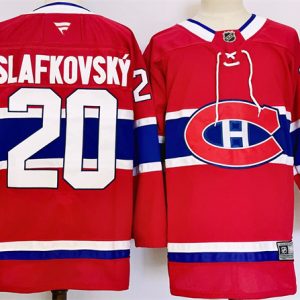 Men's Montreal Canadiens #20 Juraj Slafkovsky Red 2024-25 Stitched Jersey