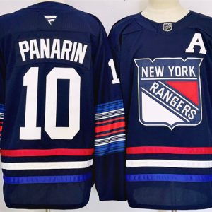 Men's New York Rangers #10 Artemi Panarin Navy 2024-25 Stitched Jersey