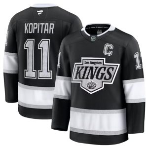 Men's Los Angeles Kings #11 Anze Kopitar Black 2024-25 Home Stitched Hockey Jersey