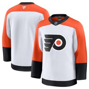 Men's Philadelphia Flyers Blank White 2024-25 Away Stitched Hockey Jersey