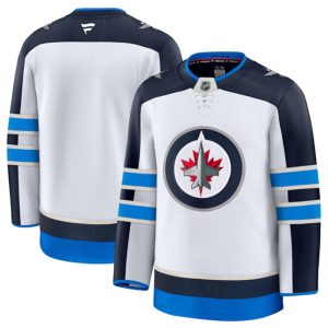 Men's Winnipeg Jets Blank White 2024-25 Away Stitched Hockey Jersey