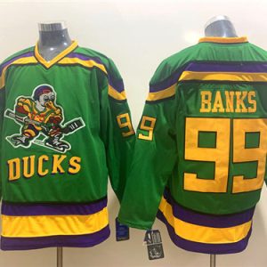 Men's Anaheim Ducks #99 Adam Banks Green CCM Jersey