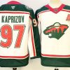 Men's Minnesota Wild #97 Kirill Kaprizov White 2025 With A Patch 25th Anniversary Stitched Hockey Jersey