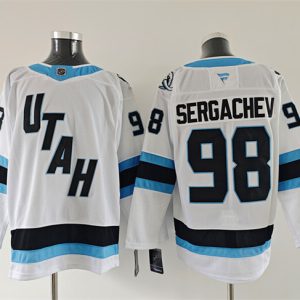 Men's Utah Mammoth #98 Mikhail Sergachev White 2025 Stitched Jersey
