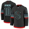 Men's Seattle Kraken #10 Matty Beniers Black Alternate Stitched Hockey Jersey