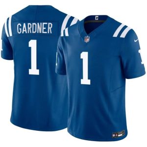 Men's Indianapolis Colts #1 Sauce Gardner Blue 2025 F.U.S.E. Vapor Limited Stitched Football Jersey