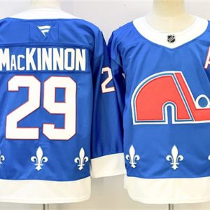 Men's Colorado Avalanche #29 Nathan MacKinnon Blue 2025-26 With A Patch Alternate Stitched Jersey