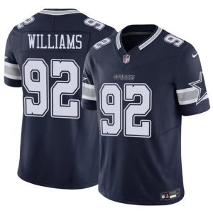 Men's Dallas Cowboys #92 Quinnen Williams Navy 2025 F.U.S.E Vapor Untouchable Limited Football Stitched Jersey