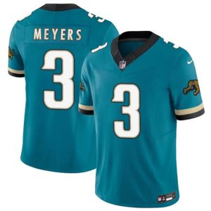 Men's Jacksonville Jaguars #3 Jokobi Meyers Teal 2025 F.U.S.E. Prowler Throwback Vapor Limited Football Stitched Jersey