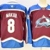 Men's Colorado Avalanche #8 Cale Makar Burgundy 2024-25 With A Patch Stitched Jersey