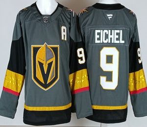 Men's Vegas Golden Knights #9 Jack Eichel Gray Authentic Jersey