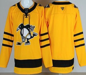 Men's Pittsburgh Penguins Blank Yellow Alternate Authentic Jersey