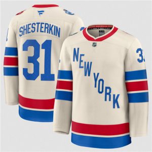 Men's New York Rangers #31 Igor Shesterkin Cream 2026 Winter Classic Stitched Hockey Jersey