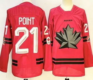 Men's Canada Hockey #21 Brayden Point Red Stitched Jersey