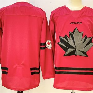 Men's Canada Hockey Blank Red Stitched Jersey