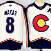 Men's Colorado Avalanche #8 Cale Makar White 2024-25 With A Patch Reverse Retro Stitched Jersey