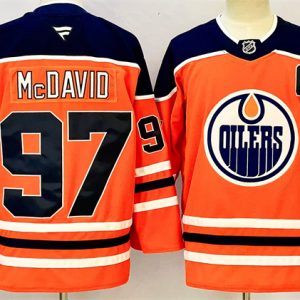 Men's Edmonton Oilers #97 Connor McDavid Orange 2024-25 With C Patch Heritage Classic Primegreen Stitched Jersey