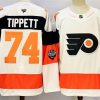 Men's Philadelphia Flyers #74 Owen Tippett White 2024-25 With A Patch Stitched Jersey