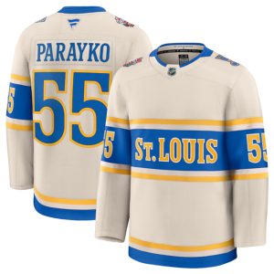 Men's St. Louis Blues #55 Colton Parayko Cream 2024-25 Winter Classic Stitched Hockey Jersey