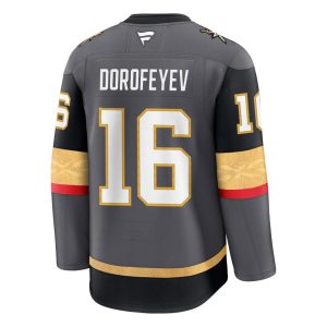 Men's Vegas Golden Knights #16 Pavel Dorofeyev Gray Authentic Jersey
