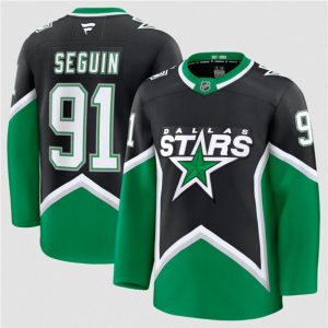 Men's Dallas Stars #91 Tyler Seguin Black 2025-26 Alternate Stitched Hockey Jersey