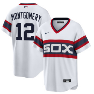Men's Chicago White Sox #12 Colson Montgomery White Cool Base Stitched Jersey