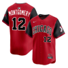 Men's Chicago White Sox #12 Colson Montgomery Red Black 2025 City Connect Limited Stitched Baseball Jersey