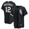 Men's Chicago White Sox #12 Colson Montgomery Black Cool Base Stitched Jersey