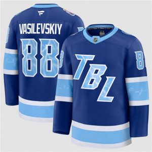 Men's Tampa Bay Lightning #88 Andrei Vasilevskiy Blue 2026 Stadium Series Stitched Jersey