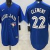 Men's Toronto Blue Jays #22 Ernie Clement Blue Cool Base Jersey