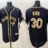 Men's Toronto Blue Jays #30 Alejandro Kirk Black Gold Limited Stitched Jersey
