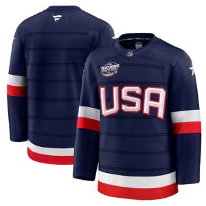 Men's USA Blank Navy 2025 4 Nations Stitched Jersey