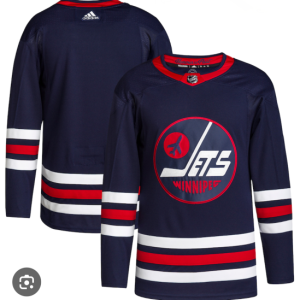 Men's Winnipeg Jets Blank Adidas 2021-22 Navy Stitched Jersey