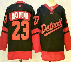 Men's Detroit Red Wings #23 Lucas Raymond Black 2025 Stadium Series Stitched Jersey