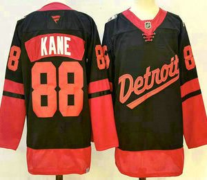 Men's Detroit Red Wings #88 Patrick Kane Black 2025 Stadium Series Stitched Jersey