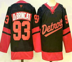 Men's Detroit Red Wings #93 Alex DeBrincat Black 2025 Stadium Series Stitched Jersey