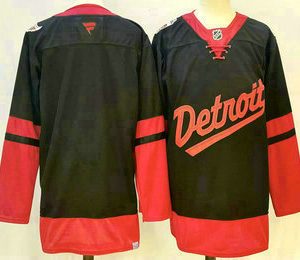 Men's Detroit Red Wings Blank Black 2025 Stadium Series Stitched Jersey