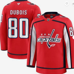 Men's Washington Capitals #80 Pierre-Luc Dubois Red 2024-25 Home Stitched Hockey Jersey