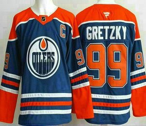Men's Edmonton Oilers #99 Wayne Gretzky Blue Authentic Jersey