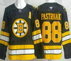 Men's Boston Bruins #88 David Pastrnak Black 2025 Authentic Jersey