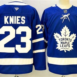 Men's Toronto Maple Leafs #23 Matthew Knies Blue 2024-25 Stitched Hockey Jersey
