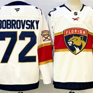 Men's Florida Panthers #72 Sergei Bobrovsky White 2024-25 Home Stitched Hockey Jersey