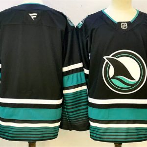 Men's San Jose Sharks Blank Black 2024-25 Alternate Stitched Hockey Jersey