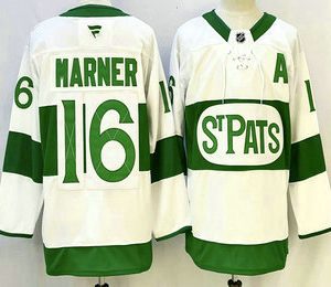 Men's Toronto Maple Leafs #16 Mitch Marner White St Pats Authentic Jersey