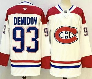 Men's Montreal Canadiens #93 Ivan Demidov White Authentic Jersey