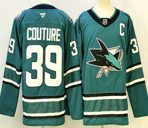 Men's San Jose Sharks #39 Logan Couture Teal Authentic Jersey