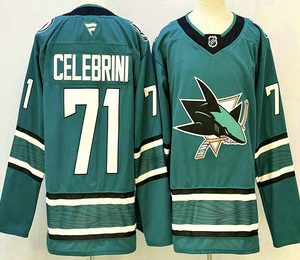 Men's San Jose Sharks #71 Macklin Celebrini Teal Authentic Jersey